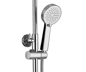 Ultra Thin Round Thermostatic Mixer Shower Dual Control Twin Head + Fast Fit Kit