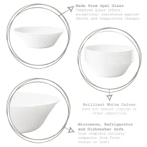 Bormioli Rocco - White Moon Glass Serving Bowl - 27cm