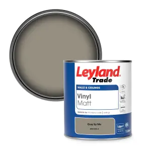 Leyland Trade Vinyl Matt Walls & Ceilings Emulsion Paint Gray by Me (PPG1008-4) 1L