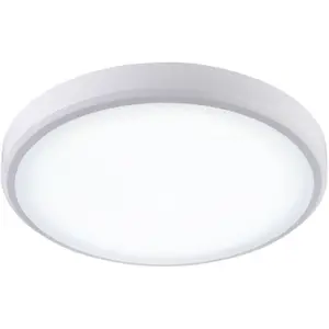 Flush Bathroom Wall OR Ceiling Function Light - 15W CCT LED Module - White