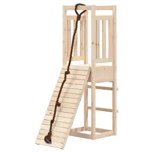 Berkfield Playhouse with Climbing Wall Solid Wood Pine