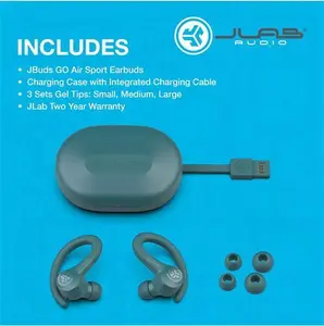 Jlab Go Air Sport True Wireless Bluetooth In-Ear Headphones With Mic/Remote