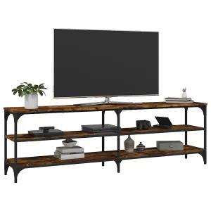 Berkfield TV Cabinet Smoked Oak 160x30x50 cm Engineered Wood