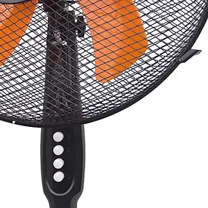 Belaco 16" Stand Fan - 5 Blade - Black / Orange