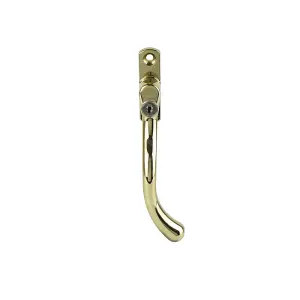 Cornish Heritage Tear Drop Espag Window Handle - Polished Gold (Right-Hand)