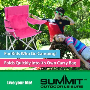 Pink Junior Folding Chair - Camping