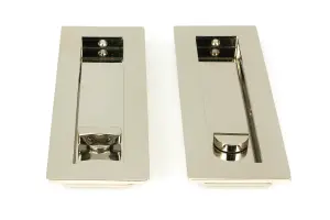 From The Anvil Polished Nickel 175mm Plain Rectangular Pull - Privacy Set