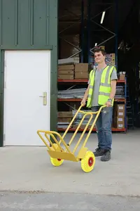 CGV380 Puncture Proof Heavy Duty Folding and Fixed Toe Sack Truck with Dual Safety Handles, 200kg Capacity