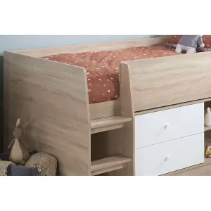 Birlea Leyton Cabin Bed White & Oak Effect