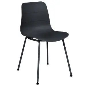 Set of 2 Dining Chairs LOOMIS Black