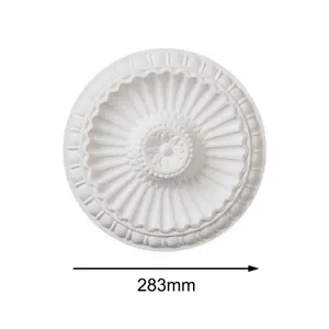 M62 Ceiling Rose - Medallion Floral Lightweight Resin Ornate Decor Traditional Classic Light Chandelier 28.5cm