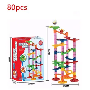 80 Piece Marble Run Toy Set Ideal Gift For Kids