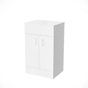 Nes Home 500mm White Vanity Unit Cabinet With Countertop