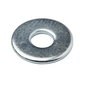 Diall M4 Carbon steel Flat Washer, (Dia)4mm, Pack of 100