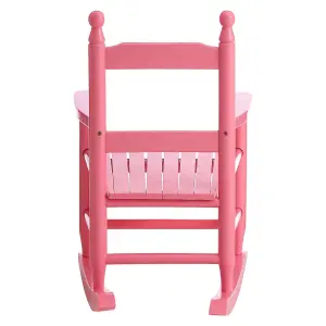 Interiors by Premier Pink Rocking Chair, Non-Harmful Children's Chair, Easy to Balance Kiddie Chair, Adjustable Playroom Chair