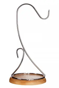 Maison by Premier Chrome with Wood Base Banana Hanger