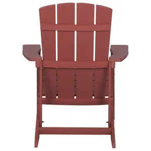 Beliani Retro Garden Chair ADIRONDACK Red