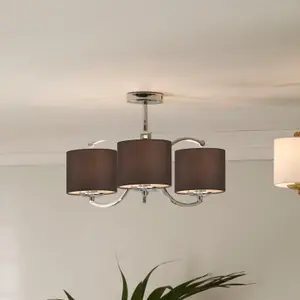 3 Arm Multi Flush Bedroom Ceiling Light