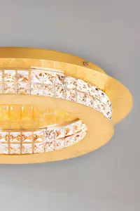 EGLO Principe Gold Crystal LED Ceiling Light