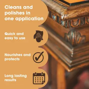 Furniture Clinic Clear Beeswax Polish & Wax for Wood 200ml