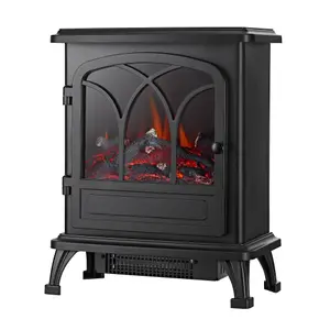 Focal Point Cardivik Black Electric Stove (H)558mm (W)448mm