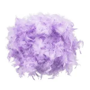 Eye-Catching and Modern Small Lilac Feather Decorated Pendant Lighting Shade