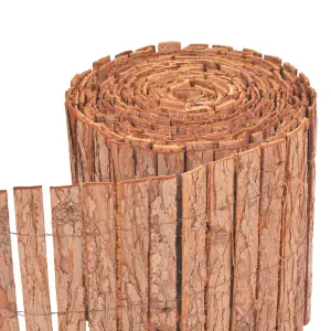 Berkfield Bark Fence 1000x30 cm