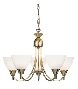 Aboura Antique Brass 5 light Ceiling Pendant