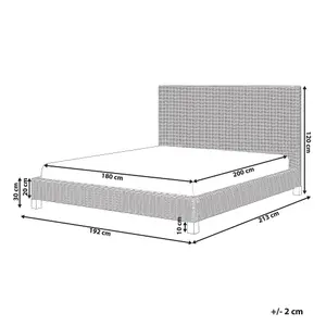 Rattan EU Super King Size Bed Natural SALBRIS