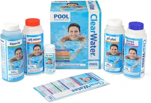 CLEARWATER POOL STARTER KIT CHLORINE GRANULES HOT TUB WATER TREATMENT CHEMICAL