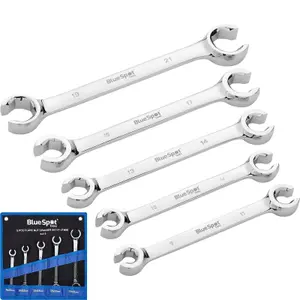 BlueSpot 5pc Flare Nut Wrench Open-Ended Brake Pipe Spanner Set 9mm - 21mm