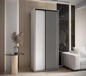 Sapporo Sliding Door Wardrobe - Stylish and Compact - White Matt (H)2050mm (W)1100mm (D)600mm