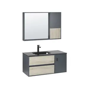 Kulraj 1000mm Wall Hung Single Vanity Unit Grey