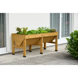 VegTrug Raised Garden Bed Wooden Planter- Medium Classic Natural