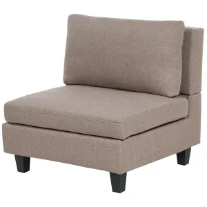 3-Seater Modular Fabric Sofa Brown UNSTAD