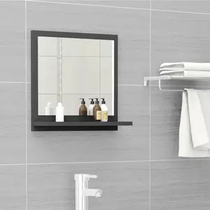 Dorlene Framed Wall Mounted Bathroom Mirror Grey / 40 cm