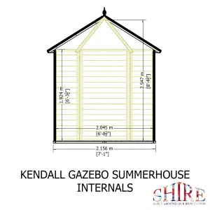 Kendall Hexagon Summerhouse with 2 opening windows