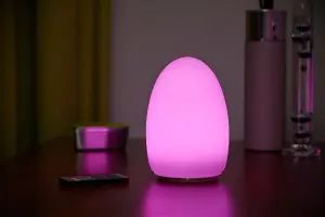 Auraglow Rechargeable Cordless Colour Changing LED Table Lamp - EGG