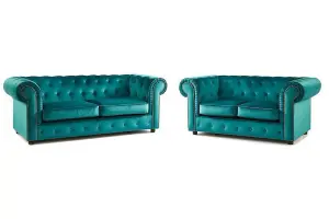 Furniture Stop - Asha 3+2 Seater Deluxe Velvet Sofa Set