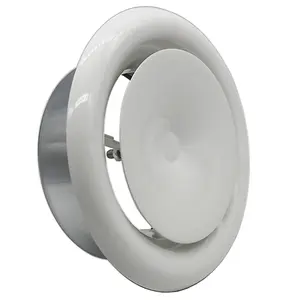 Kair Fire Rated Ceiling Supply Valve 100mm - 4 inch White Coated Metal Vent