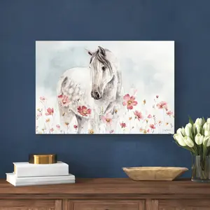 Wild Horses I by Lisa Audit - Painting White Framed Paper Print / 20cm H x 30cm W x 3.8cm D