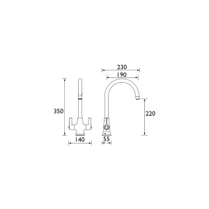 Bristan Solaris Chrome effect Kitchen Mixer Tap