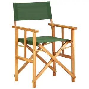 Berkfield Director's Chairs 2 pcs Solid Acacia Wood Green