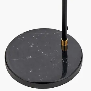 Black and Brushed Brass Task Floor Lamp