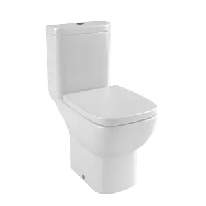 Cooke & Lewis Santoro White Close-coupled Toilet with Soft close seat