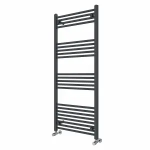 Right Radiators 1400x600 mm Straight Heated Towel Rail Radiator Bathroom Ladder Warmer Anthracite