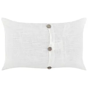 Set of 2 Cushions BANORI Linen 30 x 50 cm Solid White