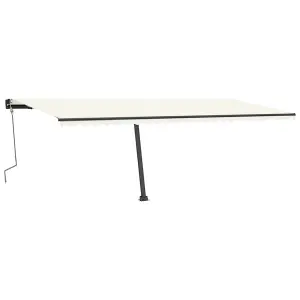 Berkfield Freestanding Manual Retractable Awning 600x350 cm Cream