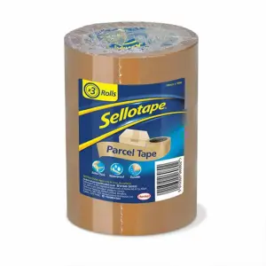 Sellotape Brown High-Strength Packaging Tape for Professional & Office Use