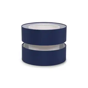 ValueLights Sophia Small Easy Fit Ceiling Light Shade 2 Tier Pendant Drum Lampshade - Navy Blue - Bulb Included